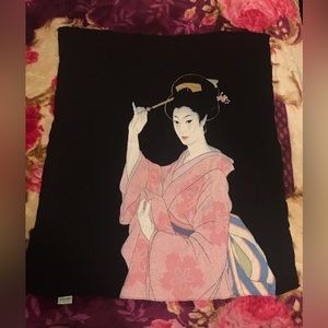 Vintage Japanese Silk Crepe Furoshiki— 24x21